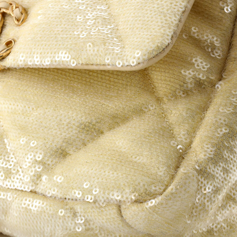Chanel 19 Flap Bag Quilted Sequins #238225C49B - Picture 6 of 7